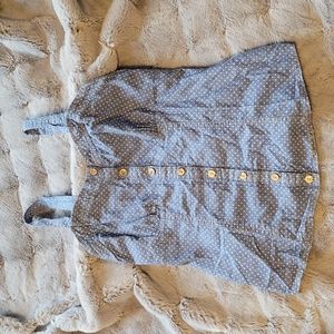 denim colored cotton tank top